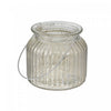 Ribbed S Mercury Glass Tealight Holder