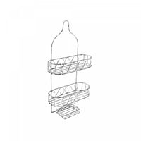 Chrome Shower Caddy With 3 Tiers Swirls Bath Accessories