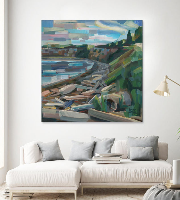 \"Early Morning On The Beach\" Giant Art 72x72 Wall Art