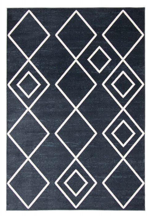 Kenza Blue Machine Washable Area Rug - 3'0\" x 5'0\"