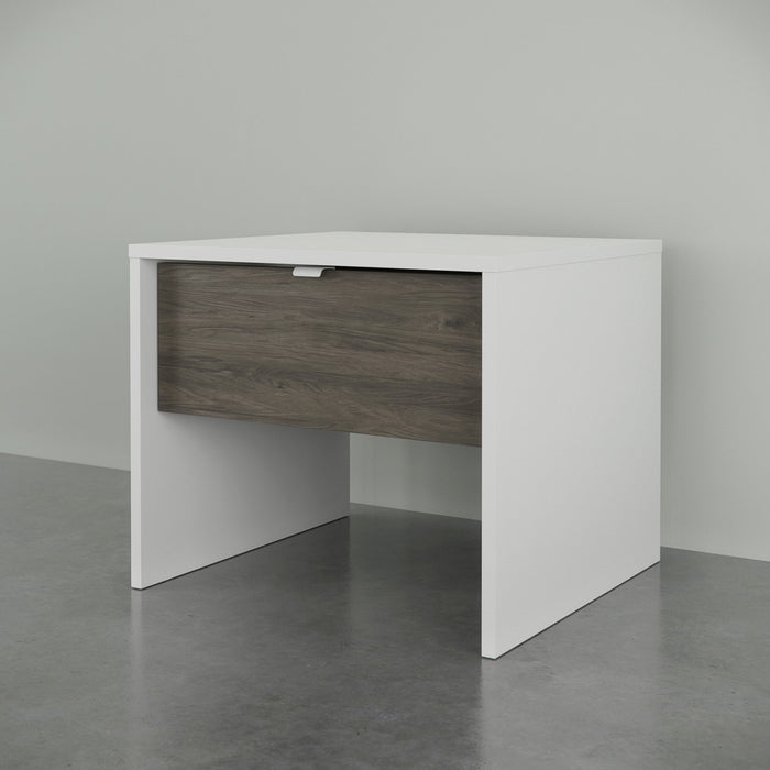 Nordika Nightstand - White and Grey