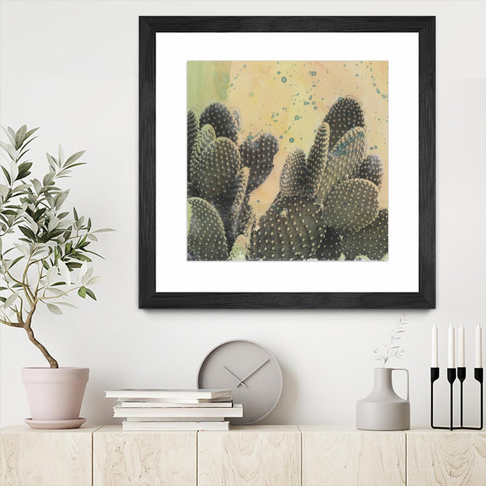 \"Desert Dreams Ii\" Matted and Framed Black 36x36 Wall Art