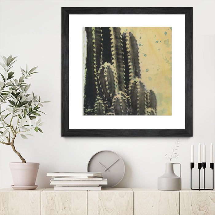 \"Desert Dreams Iv\" Matted and Framed Black 36x36 Wall Art