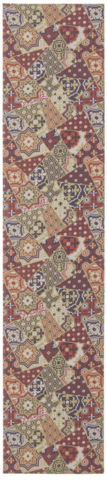 Bellezza Red / Green 2'2\" x 18'0\" Area Rug