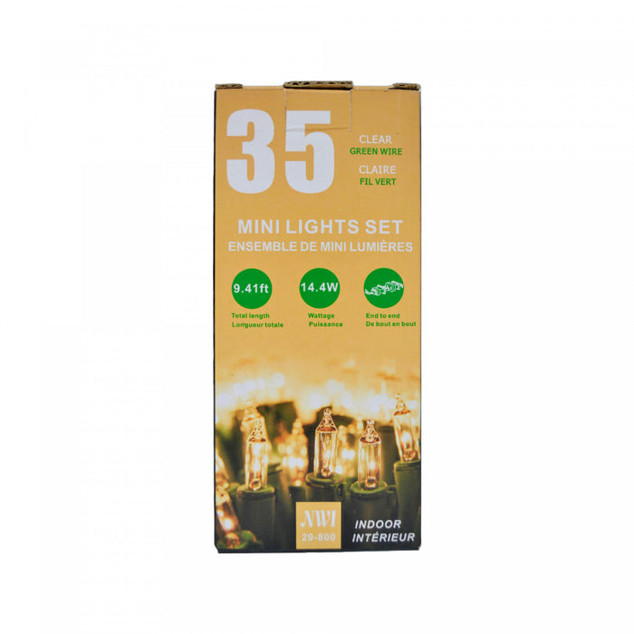 35 Lt Indoor Mini Light Set Clear Bulbs - Set of 2 Christmas Lights