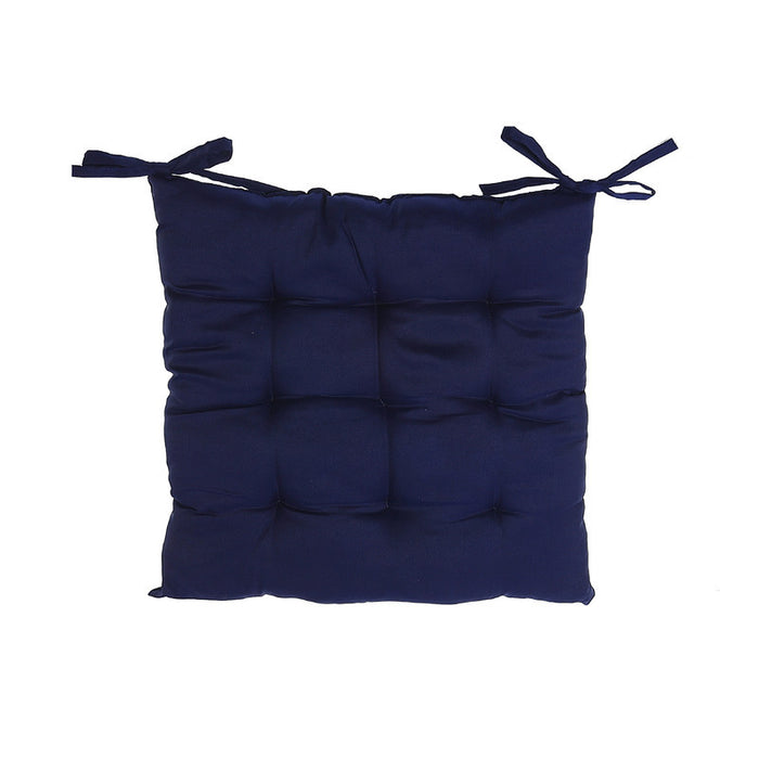 Polyester Tufted Chair pad 18 x 18 Navy Blue - Set of 2