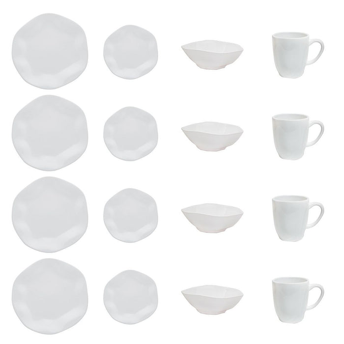 Ryo 16-Piece Dinnerware Set - White