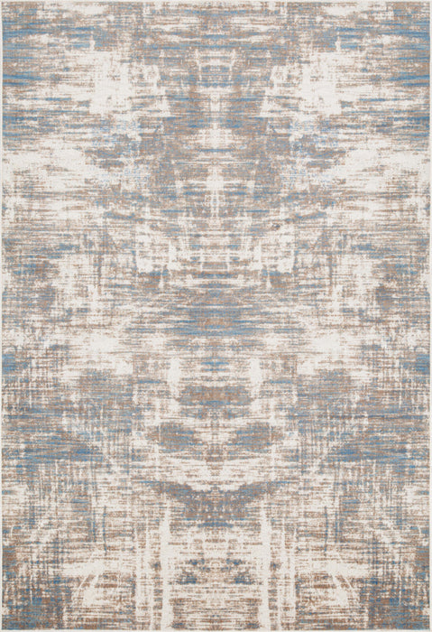 Shi Abstract Blue 4x6 Area Rug