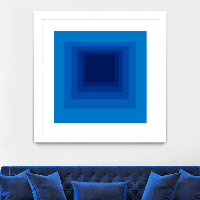 \"After Josef B\" Matted and Framed White 36x36 Wall Art