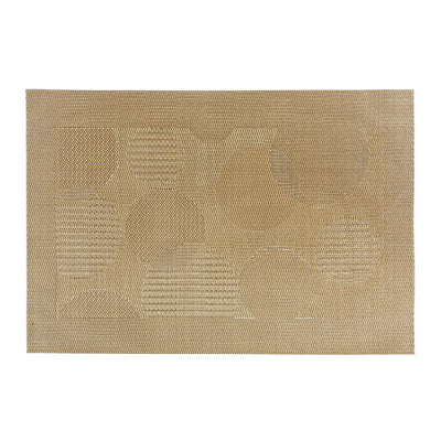 Vinyl Placemat Bubbles Gold - Set of 12|Napperon doré en vinyle à motif de bulles - ensemble de 12