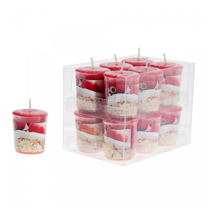 Mushroom Votive Apple Crumble Candle - Set of 12