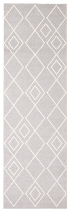 Kenza Grey Machine Washable Area Rug - 2'6\" x 8'0\"