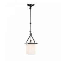 Brydon 1-Light Black Brushed Nickel Rectangular Wall Sconce Pendant