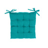 Polyester Tufted Chair pad 18 x 18 Teal - Set of 2