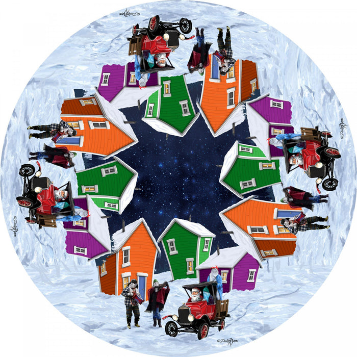 Polyester Digital Print Tablecloth Santa's Helpers