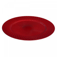 Charger Plate Dotted Diamond Red 13