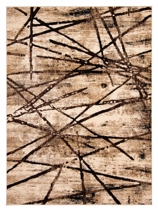 Cherokee Chocolate, Gold Area Rug - 7'10\" X 10'2\" 