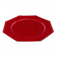Charger Plate Octagon Red 13