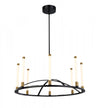 Infiniti Matte Black & Brass 8-Light Integrated LED Chandelier