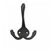 Classic Triple Iron Wall Hook Gun Metal - Set of 4 Hooks