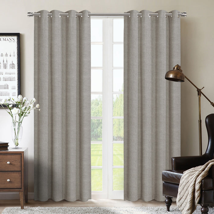 Berks 54\" x 84\" Blackout Grommet Curtain Panel (Set of 2) - Taupe