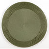 Vinyl Round Placemat with Border Green - Set of 12