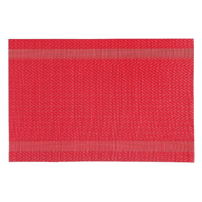 Vinyl Placemat Mackenzie Red - Set of 12