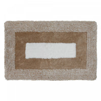 Microfibre Border Bathmat Taupe 20 x 32