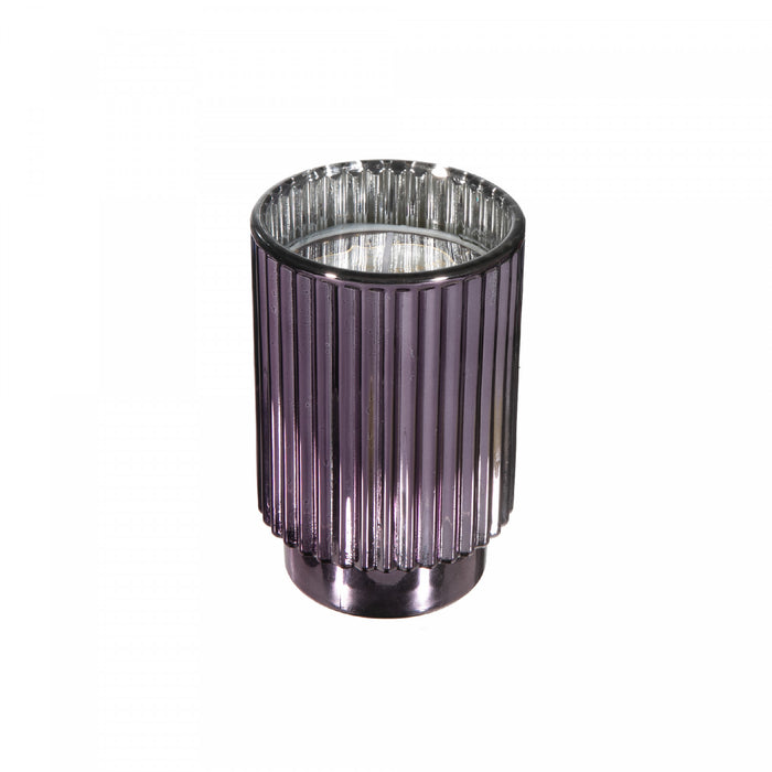 11.3 Oz Ribbed Electroplated Scented Candle Tropical Dreams - Set of 2