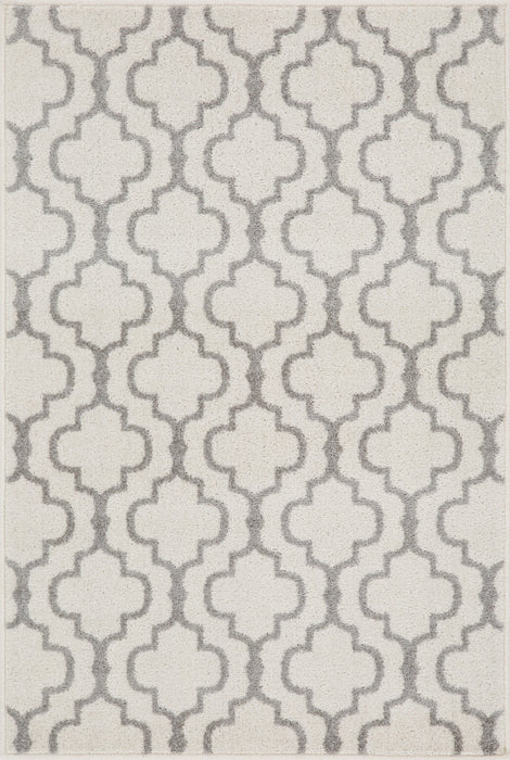 Lav Lat White 3x5 Area Rug