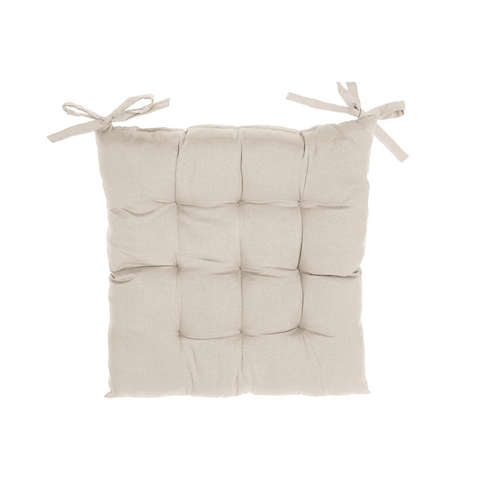 Polyester Tufted Chair pad 18 x 18 Taupe - Set of 2