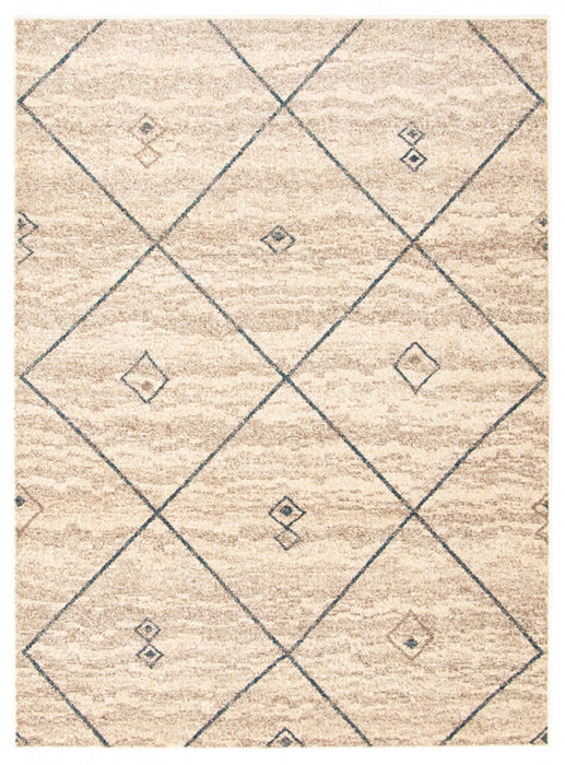 Grande Ivory/Blue 3'11\" X 5'7\" Area Rug