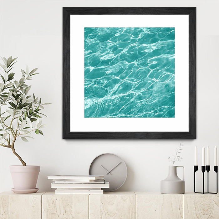 \"Ripple I\" Matted and Framed Black 36x36 Wall Art