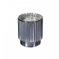 4.6 Oz Ribbed Electroplated Scented Candle Midnight Charm - Set of 2