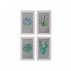 Metal Wall Art with Frame Cactus Assorted - Set of 4 Wall Decor