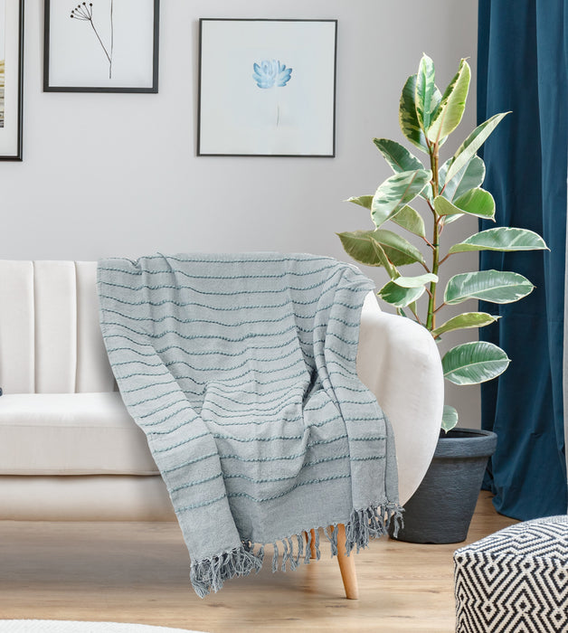 Longford Grey Throw Blanket - 50x60
