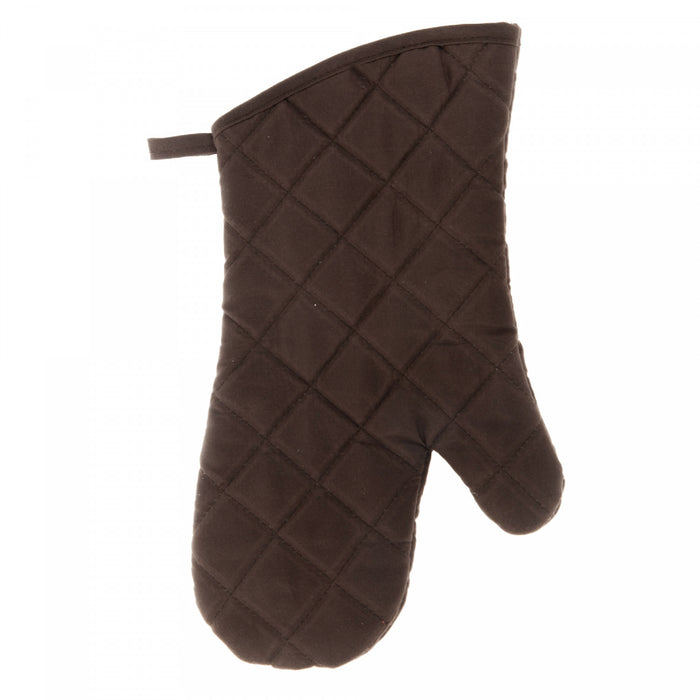Quilted Oven Mitt Chocolate 7.5\" x 13\" - Set of 4