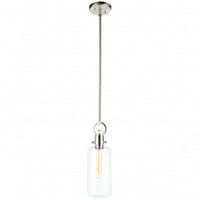 Single Large Glass Clear Pendant 