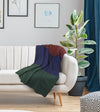 Anadia Throw 50x60\" Blue/burgundy 