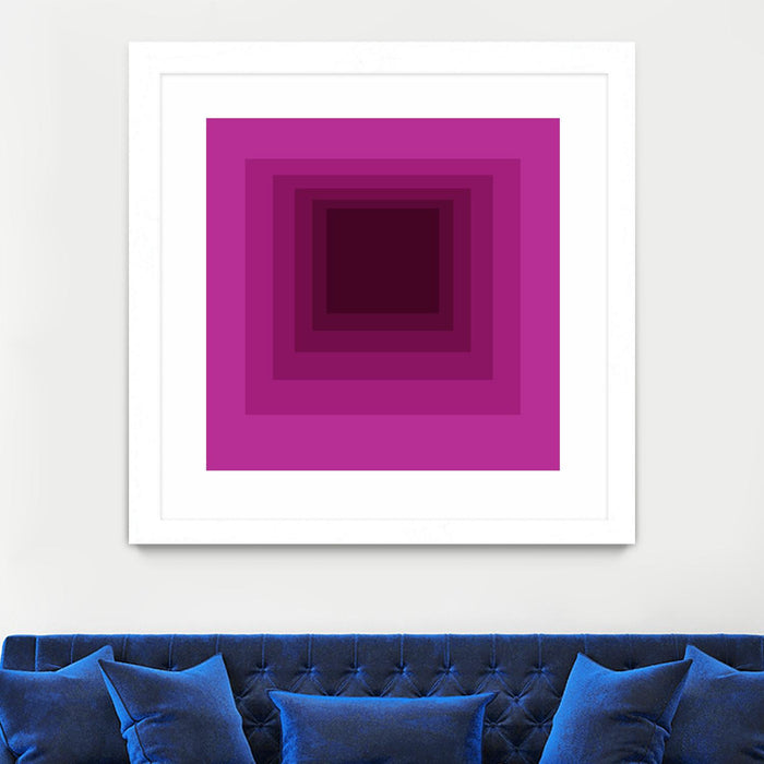 \"After Josef G\" Matted and Framed White 36x36 Wall Art