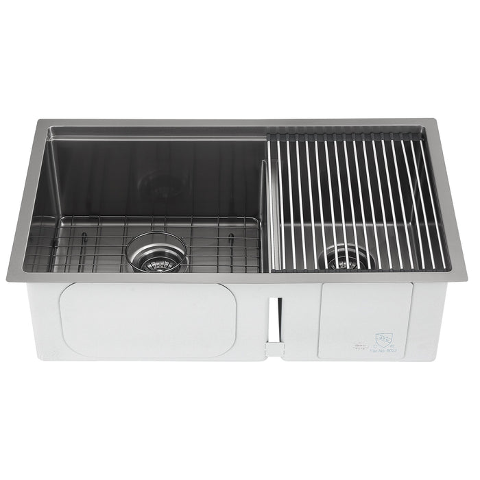 Ancona 32\" 60/40 Undermount Kitchen Sink - AN-3359