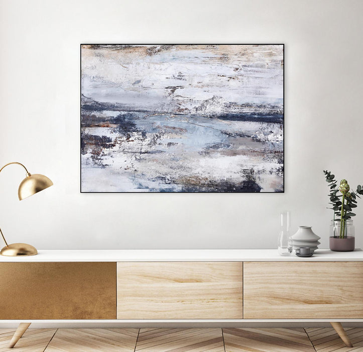 \"Outline\" Canvas Framed Black 32x24 Wall Art