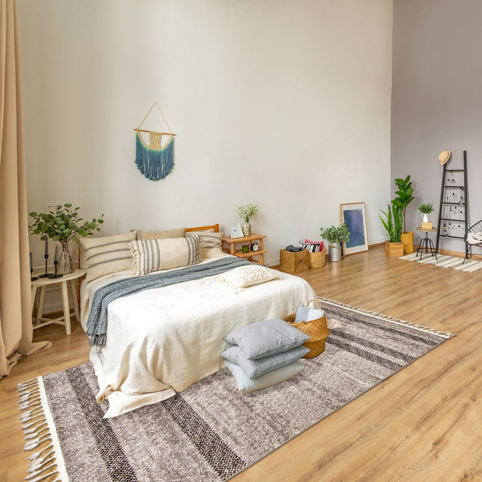 Vera Coastal Grey/Ivory Area Rug - 7'10\" x 10'5\"