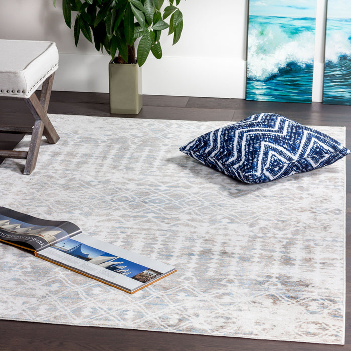 Shi Moroccan Blue 3x5 Area Rug