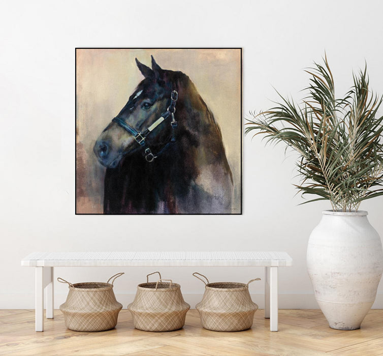 \"Ritzy\" Canvas Framed Black 20x20 Wall Art