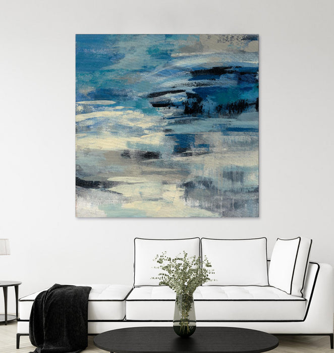 \"Indigo Wave\" Giant Art 54x54 Wall Art