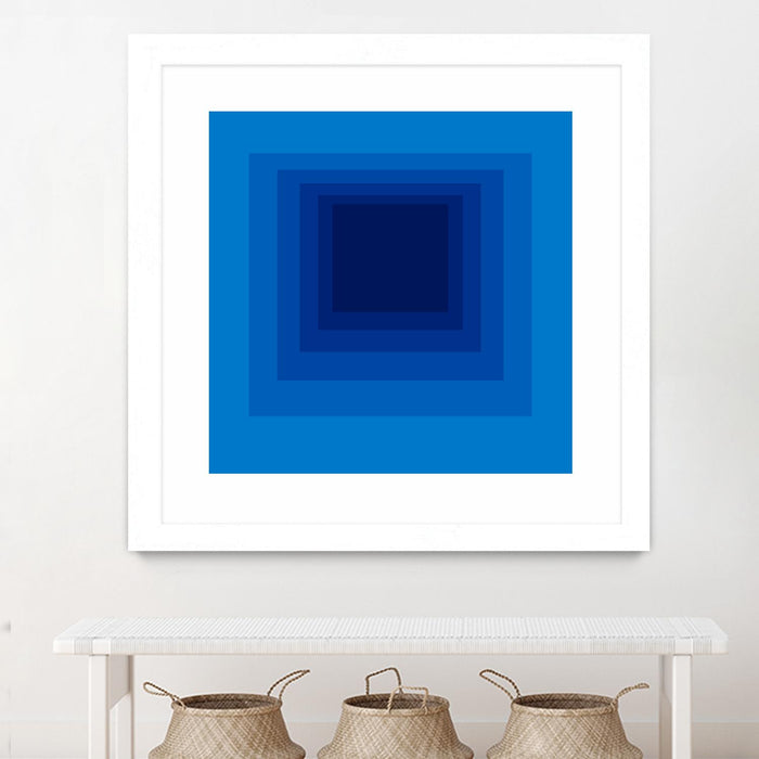 \"After Josef B\" Matted and Framed White 36x36 Wall Art