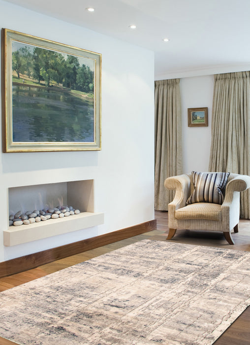 Octavian Abstract Ivory Area Rug - 6'7\" x 9'6\"