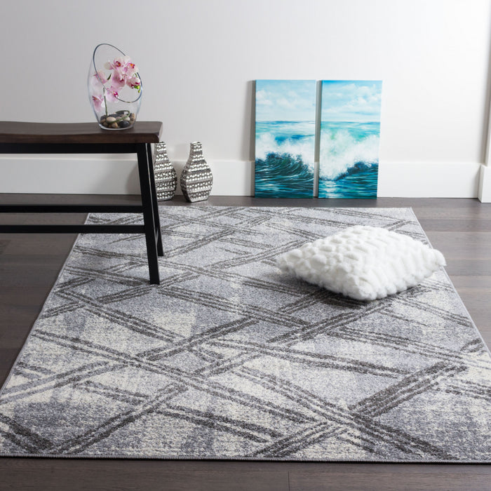 Saveh Brk Lat Grey 3x5 Area Rug