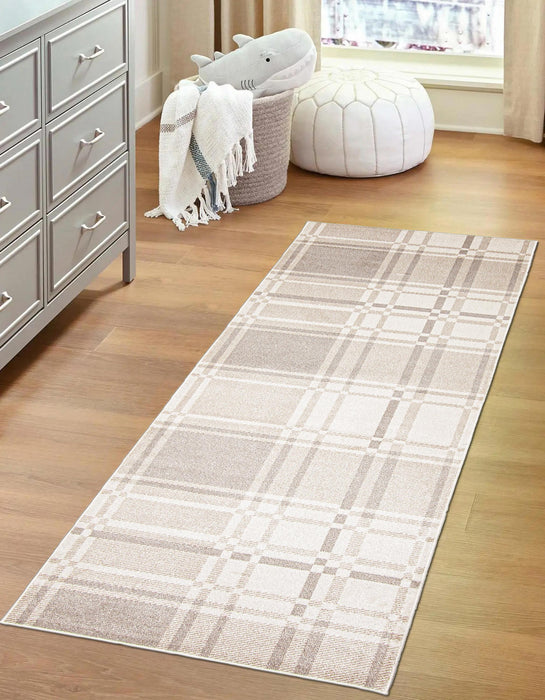 Roma Ivory Machine Washable Area Rug - 2'6\" x 8'0\"